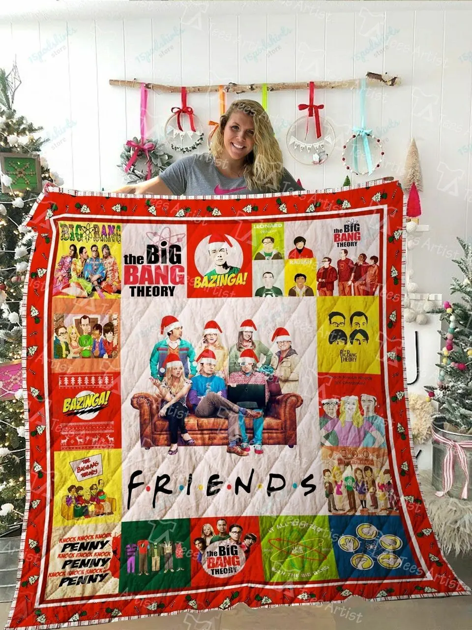 The Big Bang Theory And Friends Tv Show Quilt Blanket 01993 and Home Decor