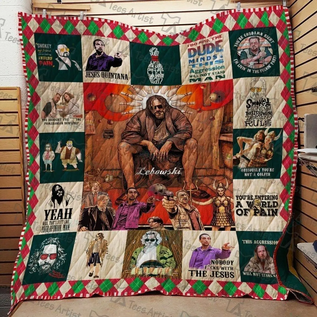 The Big Lebowski Quilt Blanket 01961 and Home Decor
