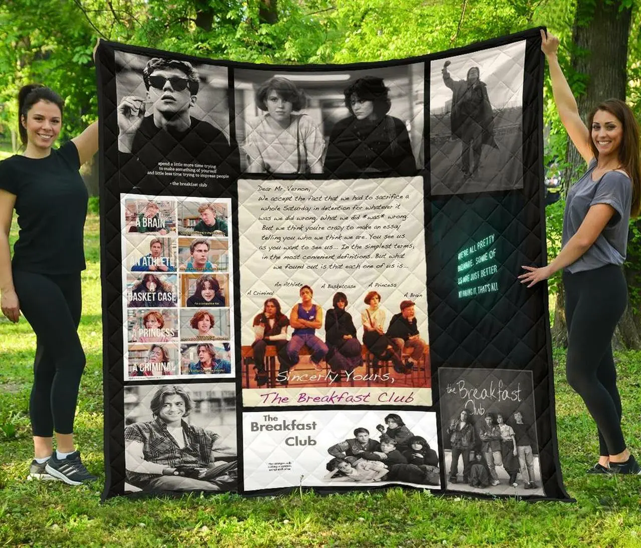 The Breakfast Club Black Premium Quilt Blanket Quilt and Home Decor