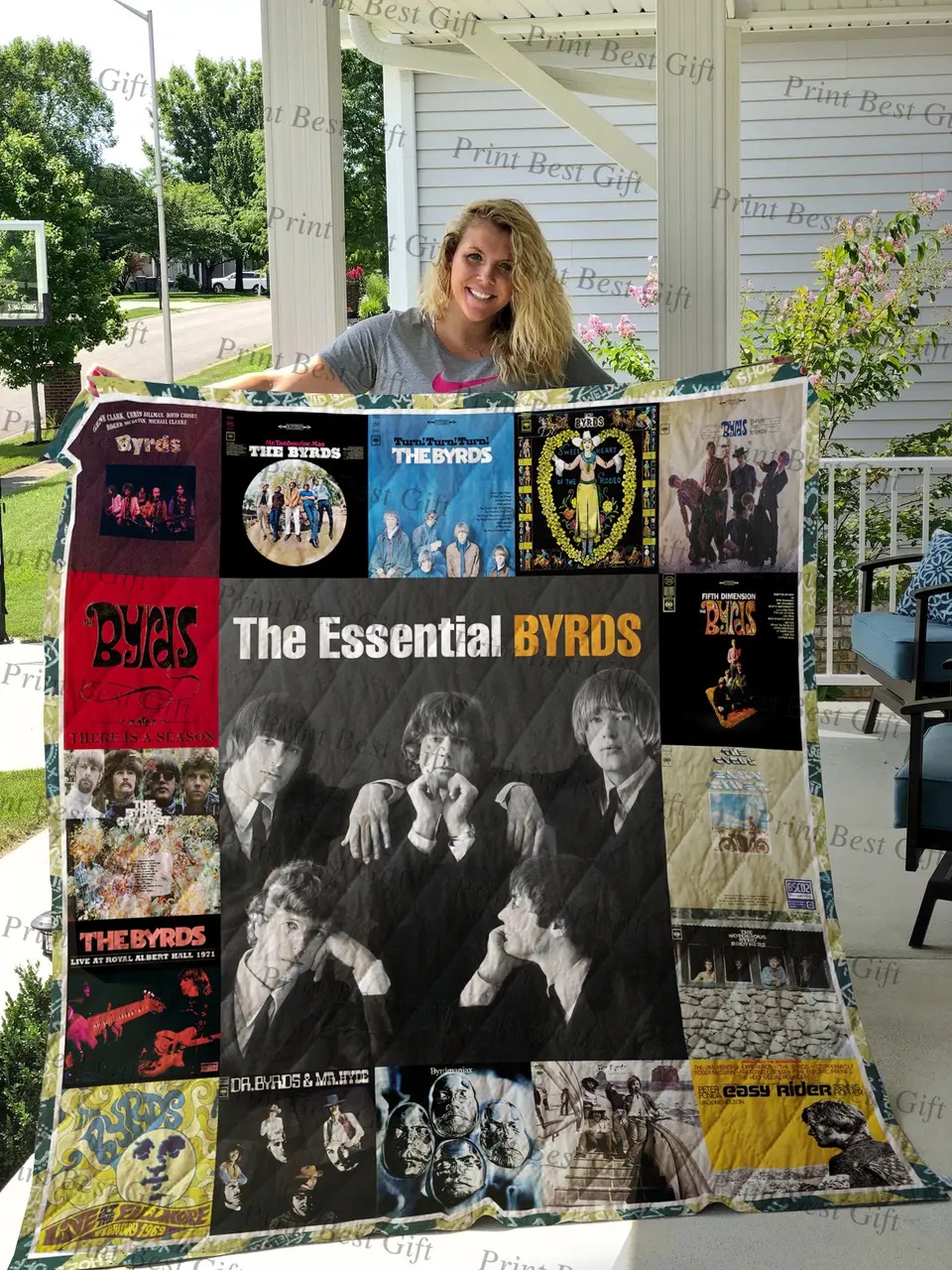 The Byrds Albums Cover Poster Quilt and Home Decor