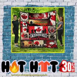 The Canadian Veterans Freedom Isn’T Free Premium Quilt and Home Decor