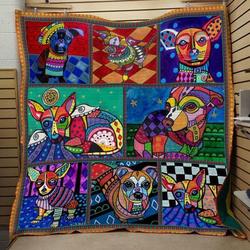 The Chihuahua Art Quilt Blanket  Quilt and Home Decor
