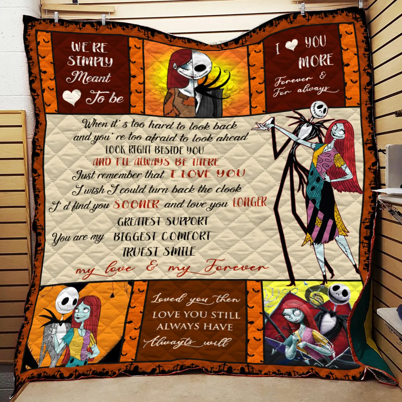 The Couple In Christmas Quilt and Home Decor