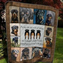 The Cute Rottweiler Quilt Blanket  Quilt and Home Decor