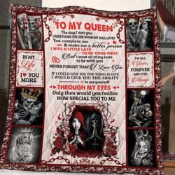 The Day I Meet You Skull Qh Quilt and Home Decor