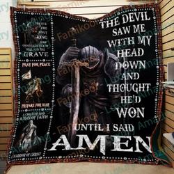 The Devil Saw Me With My Head Down Knight Templar Quilt and Home Decor