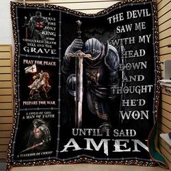 The Devil Saw Me With My Head Down Knight Templar Quilt Jhf and Home Decor
