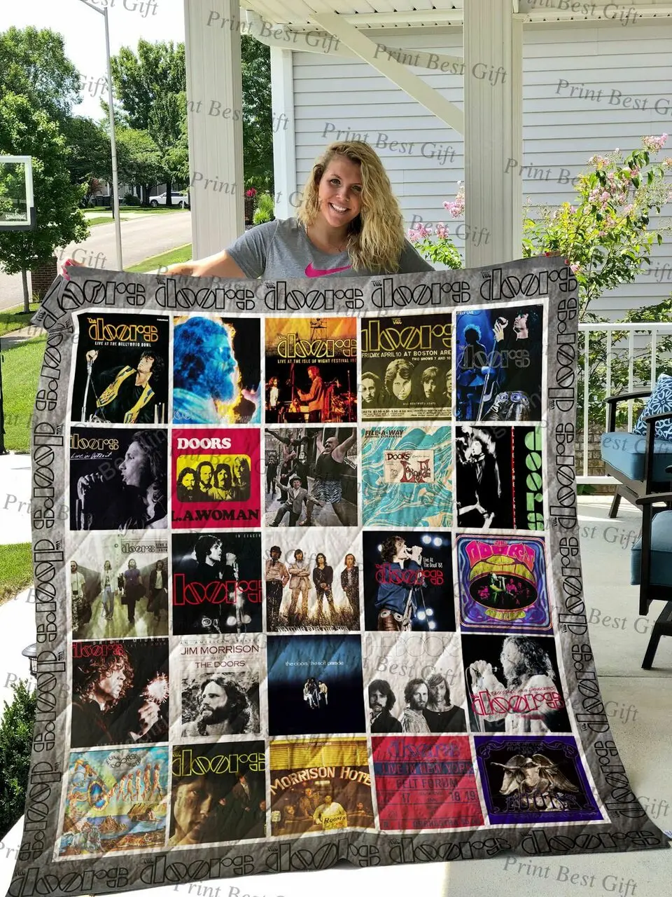 The Doors Albums Cover Poster Quilt Blanket Ver 2 and Home Decor