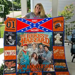 The Dukes Of Hazzard 40Th Anniversary Quilt Blanket Funny Gift Idea and Home Decor