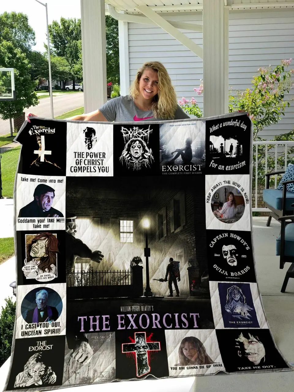 The Exorcist Quilt Blanket and Home Decor