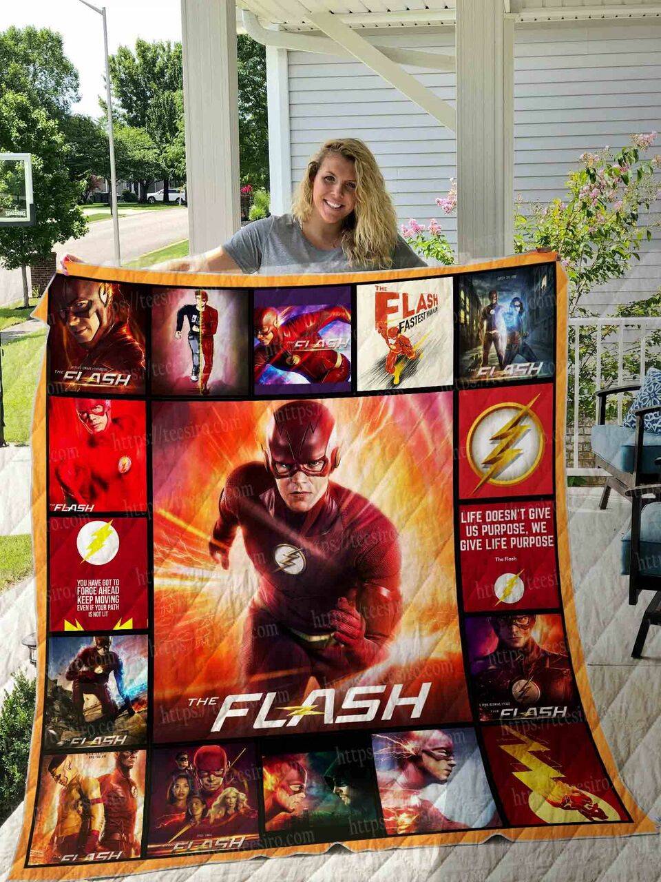 The Flash Quilt Blanket 01 and Home Decor