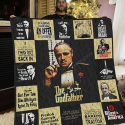 The Godfather Poster Quilt Blanket and Home Decor