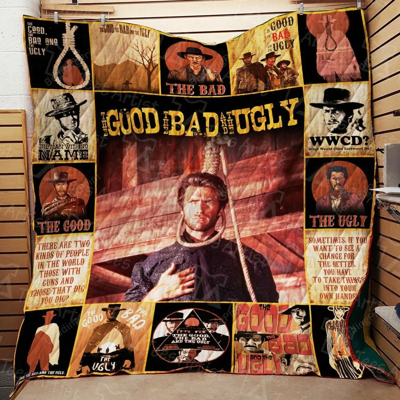 The Good, The Bad And The Ugly Quilt Blanket and Home Decor