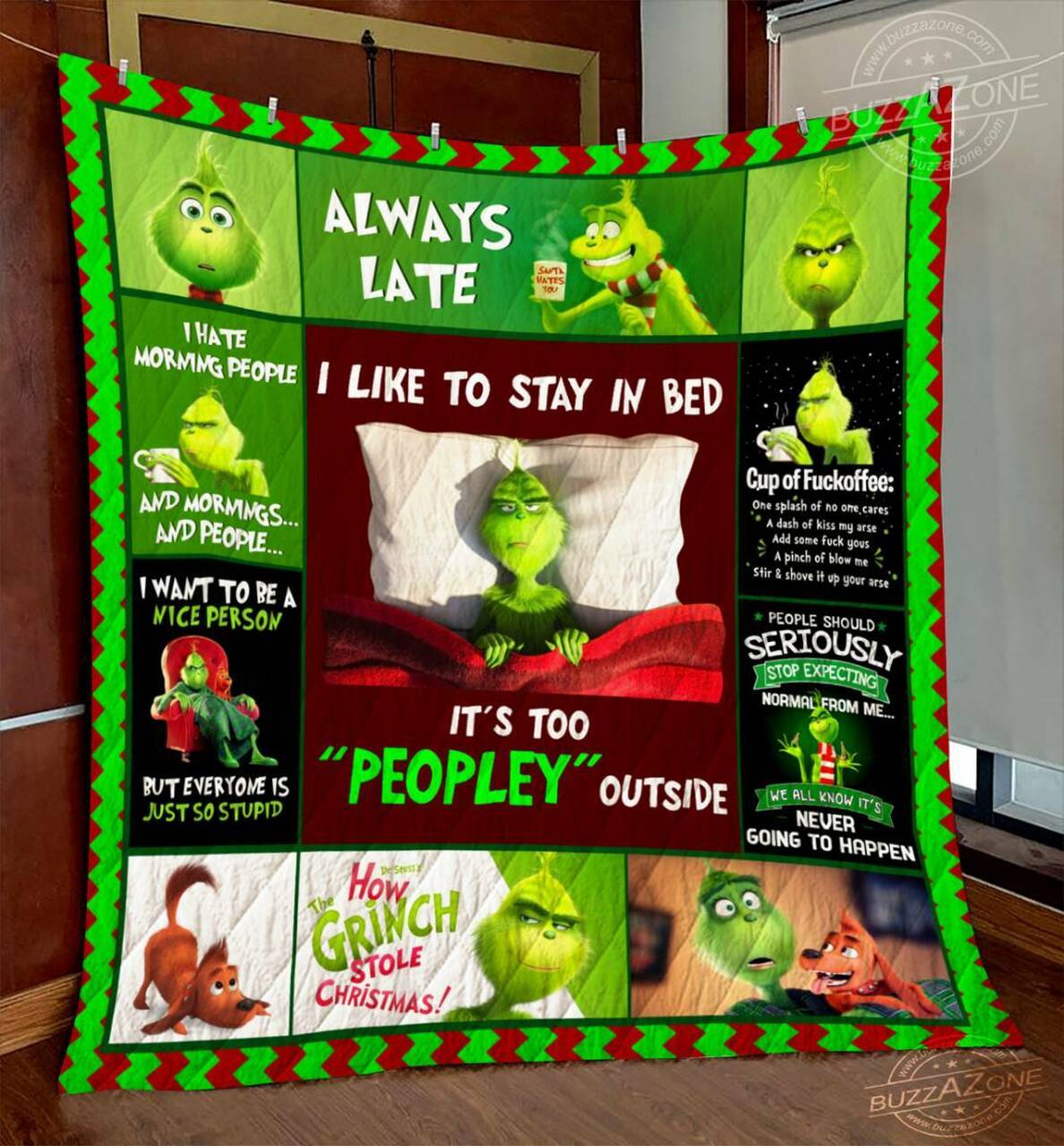 The Grinch All Favorite Quoted Quilt Cc and Home Decor
