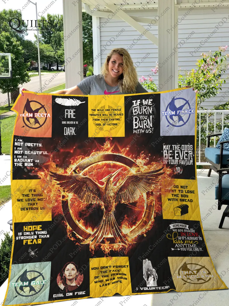 The Hunger Game Quilt Blanket For Fans Ver 17 and Home Decor