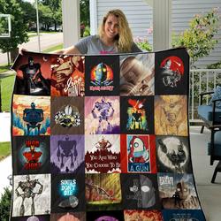 The Iron Giant Poster Quilt Blanket and Home Decor