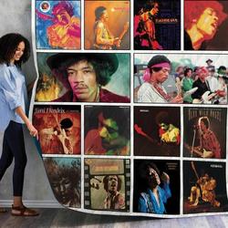 The Jimi Hendrix Experience Albums Quilt Blanket 01 and Home Decor