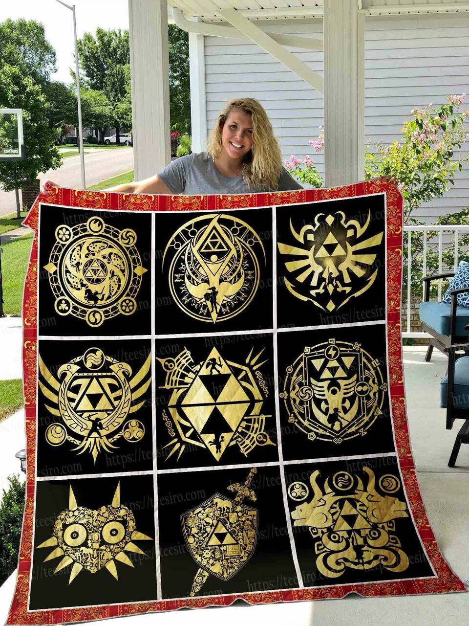 The Legend Of Zelda Quilt Blanket 01 and Home Decor