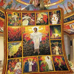 The Life Of Jesus Christ Quilt Blanket DHC1401787VT and Home Decor