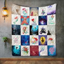 The Little Mermaid Quilt Blanket and Home Decor