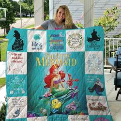 The Little Mermaid Quilt Blanket For Fans and Home Decor