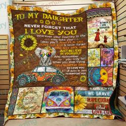The Love Between Mother And Daughter Is Forever, Hippie Quilt and Home Decor