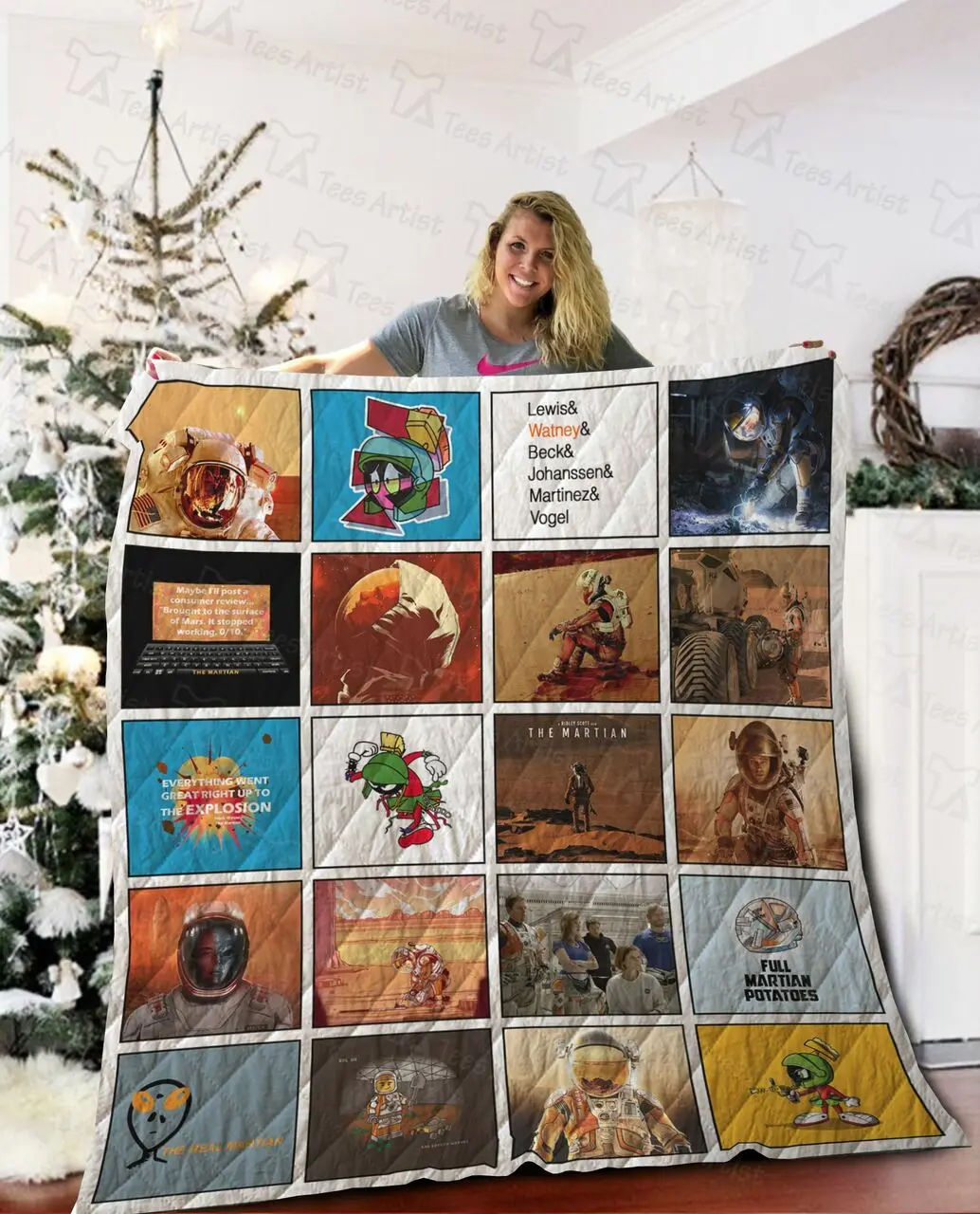The Martian Quilt Blanket and Home Decor