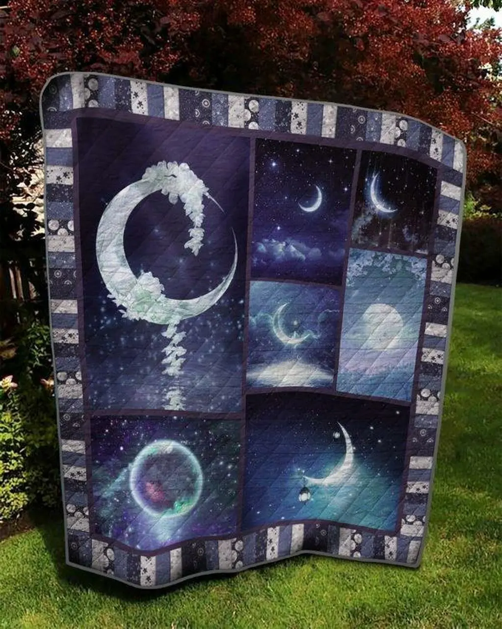 The Moon P110411 Quilt Blanket Quilt and Home Decor
