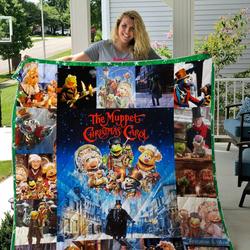 The Muppet Christmas Carol Poster Quilt Blanket and Home Decor