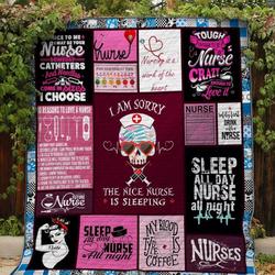 The Nice Nurse Is Sleeping Quilt and Home Decor