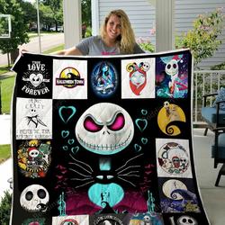 The Nightmare Before Christmas Poster Quilt Blanket and Home Decor