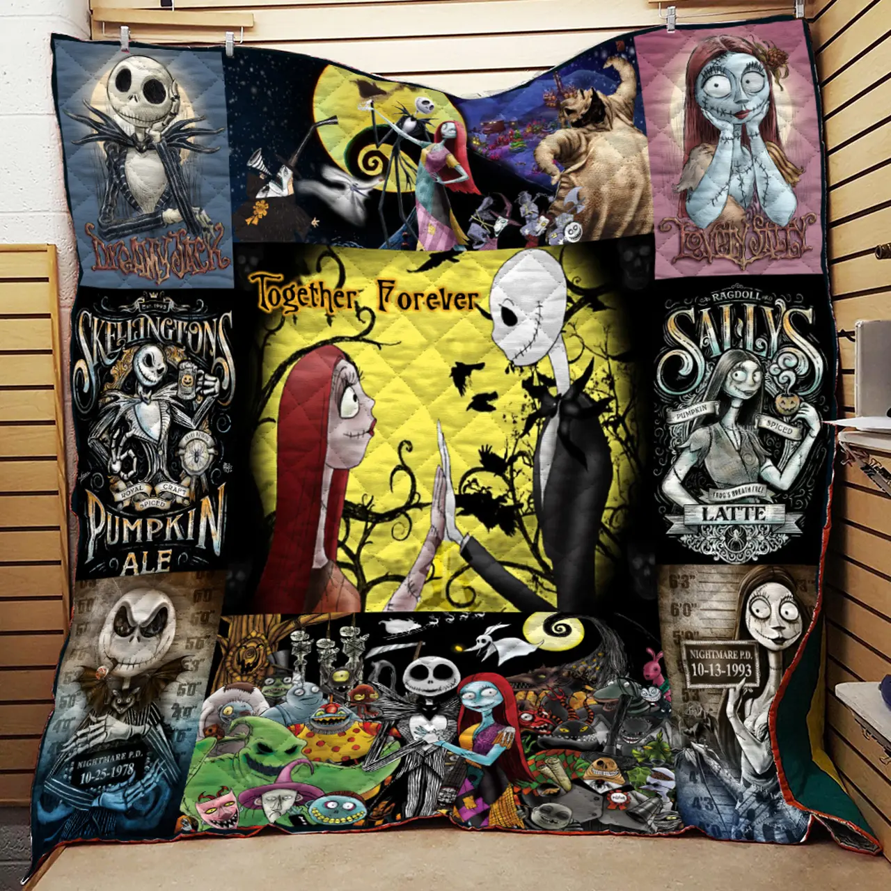 The Nightmare Beforer Christmas Together Forever Quilt and Home Decor