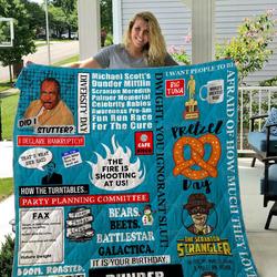 The Office Etsy Quilt Blanket 01 and Home Decor