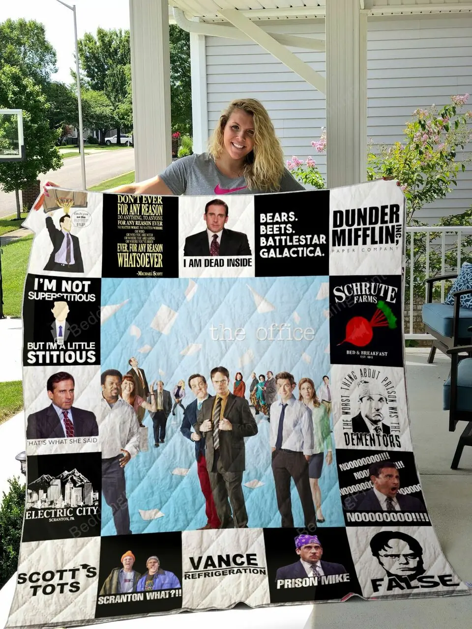 The Office Quilt Blanket For Fans Ver 17-2 and Home Decor