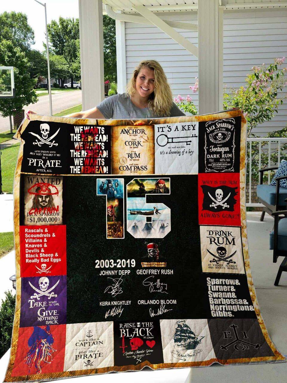 The Pirates Of Caribbean Quilt Blanket and Home Decor