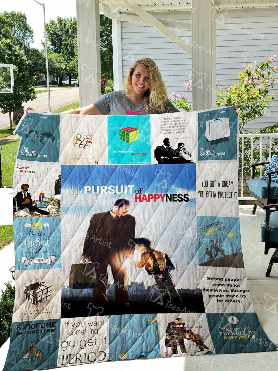 The Pursuit Of Happiness Quilt Blanket and Home Decor