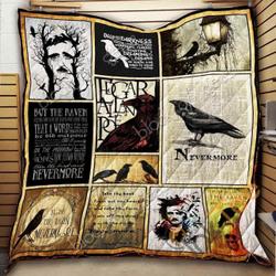 The Raven Nevermore Blanket KC1307 Quilt and Home Decor