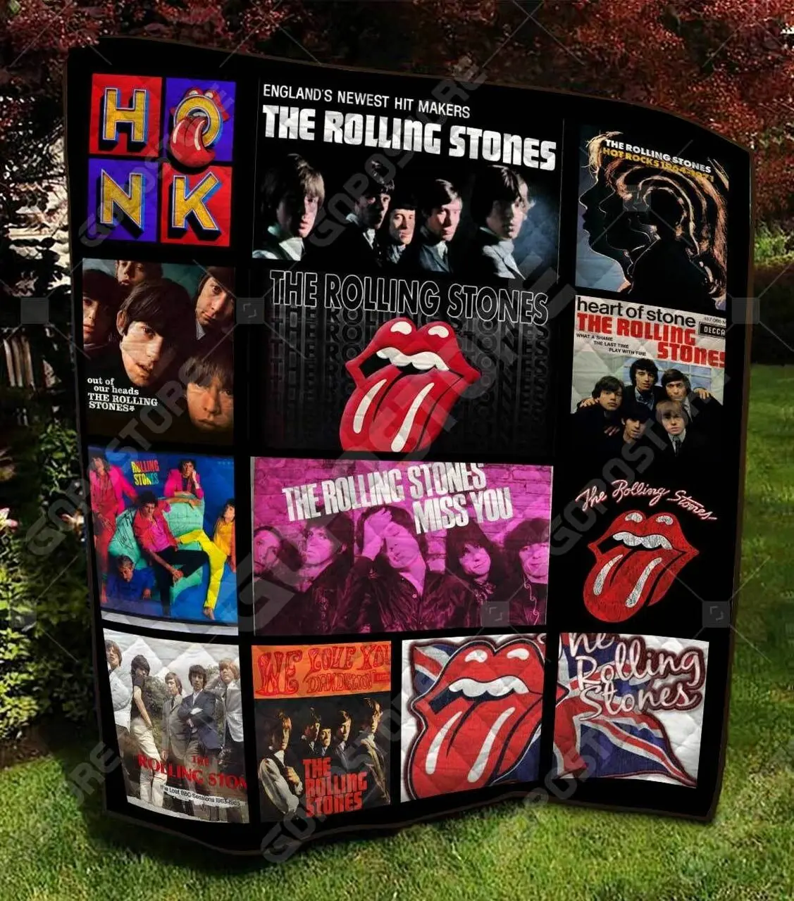 The Rolling Stones Like 3D Personalized Customized Quilt Blanket 1187 and Home Decor