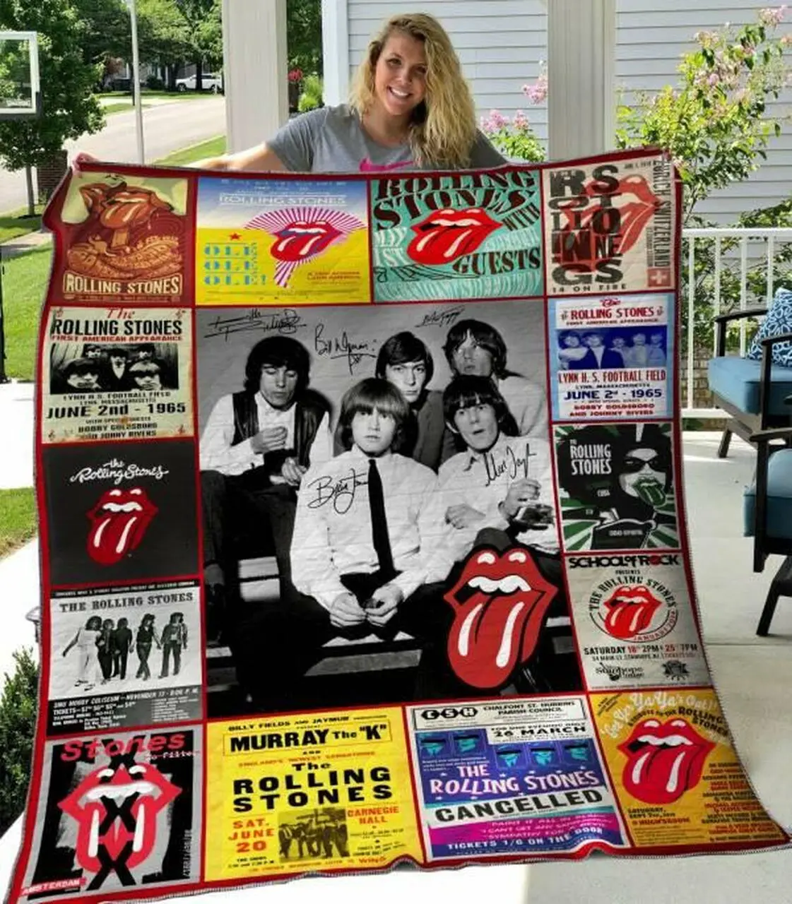 The Rolling Stones Quilt Blanket Hvt270523 Quilt and Home Decor