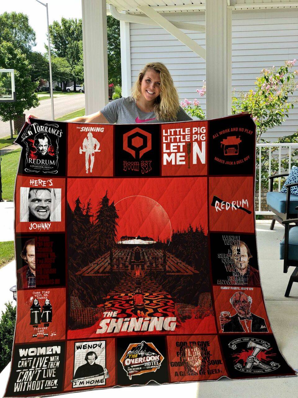 The Shining Poster Quilt Blanket Ver 2 and Home Decor