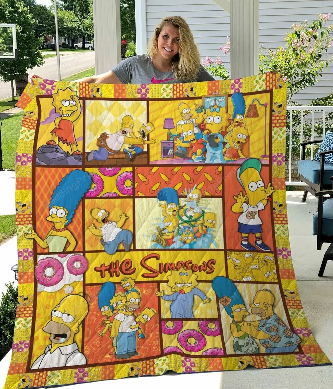 The Simpsons Family Quilt Blanket For Birthday Christmas 3D and Home Decor