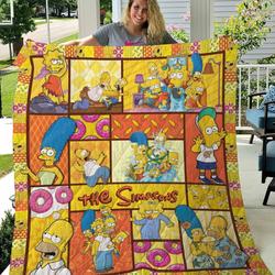 The Simpsons Family Quilt Blanket For Birthday Christmas 3D and Home Decor