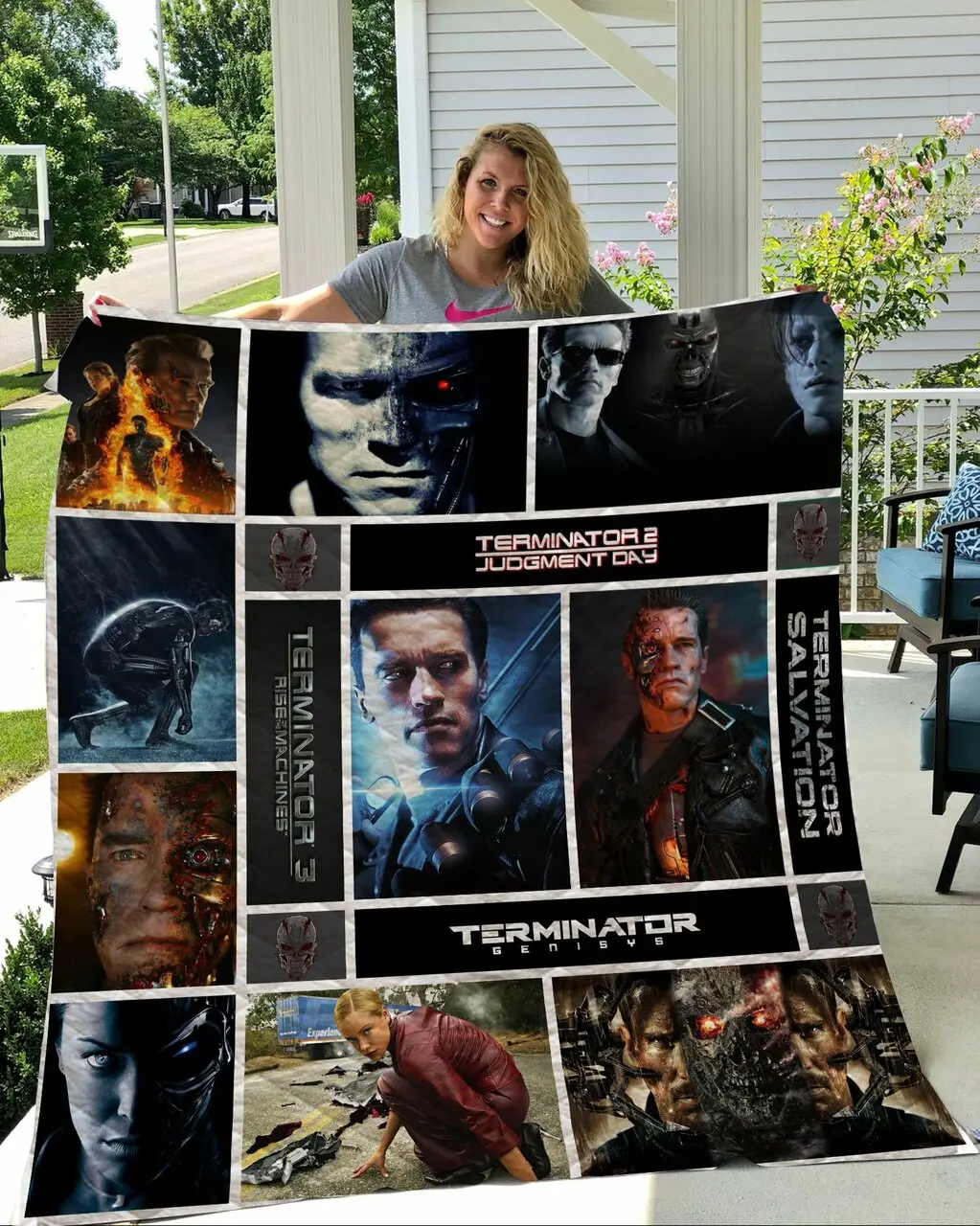 The Terminator Quilt Blanket Quilt and Home Decor