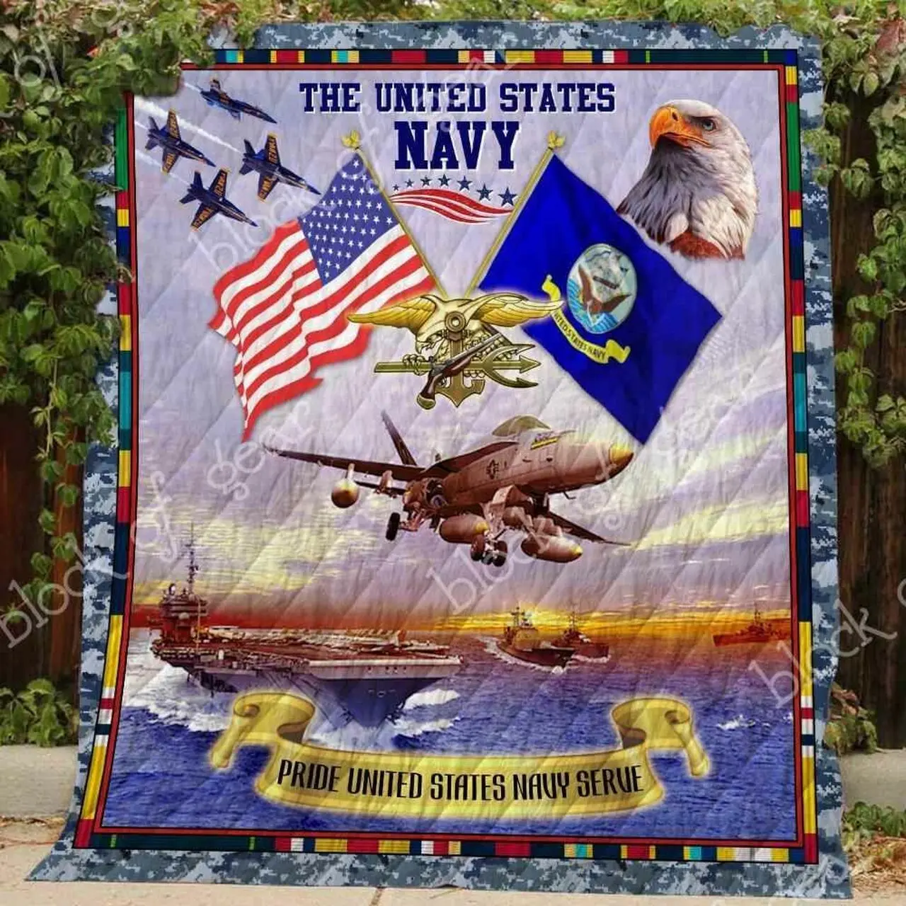 The United States Navy Blanket Kc1707 Quilt and Home Decor