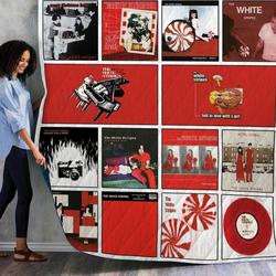 The White Stripes Singles Quilt Blanket 01 and Home Decor
