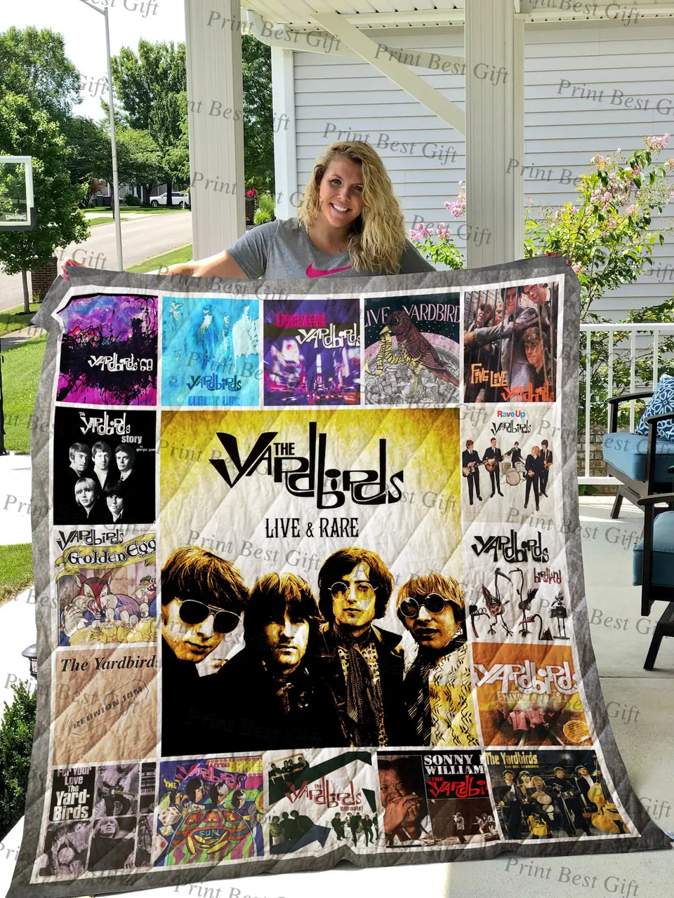 The Yardbirds Albums Cover Poster Quilt 2 and Home Decor
