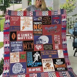 There Is No Crying In Football Quilt Blanket Great Customized Blanket Gifts For Birthday Christmas Thanksgiving and Home Decor