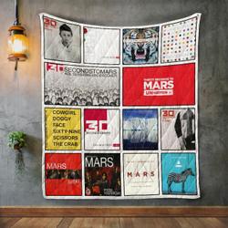 Thirty Seconds To Mars Album Covers Quilt Blanket and Home Decor
