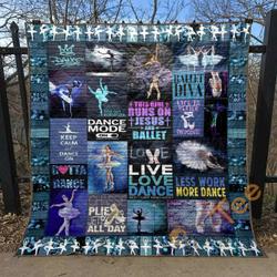 This Girl Runs On Jesus And Ballet Blanket TH0107 Quilt and Home Decor