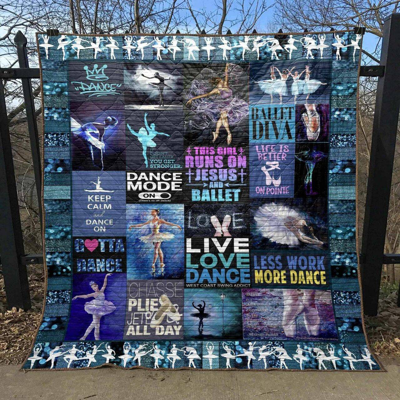 This Girl Runs On Jesus And Ballet Clt170666 Quilt Blanket and Home Decor